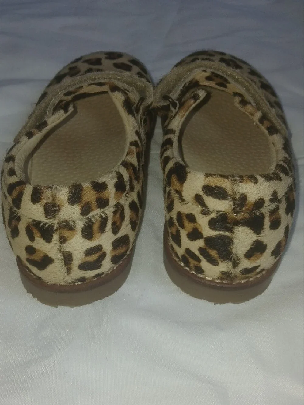 Leopard Print Mary Jane Girls' Dress Shoes - Beige Brown